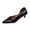 Black, variant on Women Asymmetric D'Orsay Pointed Toe Kitten Heel Pumps Wrinkle Faux Leather Footwear For Office Casual Outdoor Evening Wedding Daily Commute