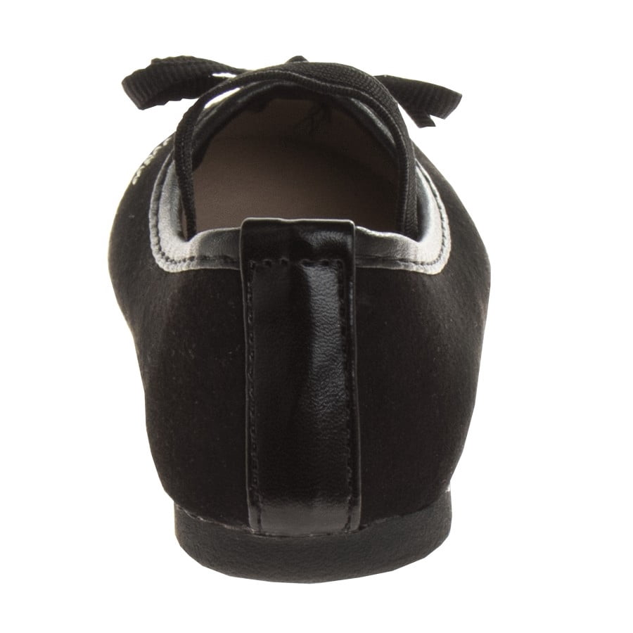Kensie Girl Toddler Ballerinas, Pattern Black, 8