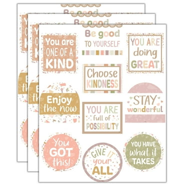 Teacher Created Resources Terrazzo Tones Positive Sayings Accents, 30 Per Pack, 3 Packs