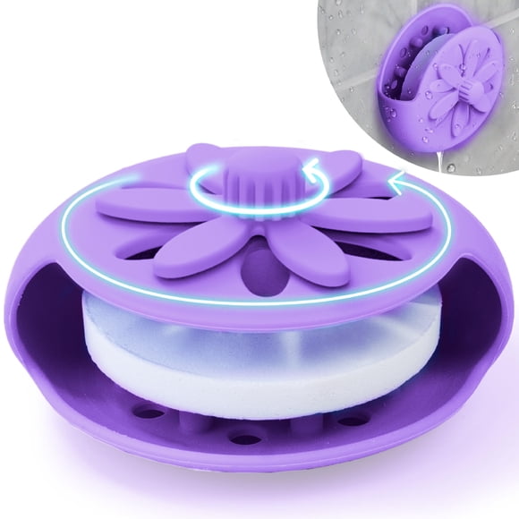 Plato vaporizador de ducha SHARLOVY Purple con soporte para ventosas