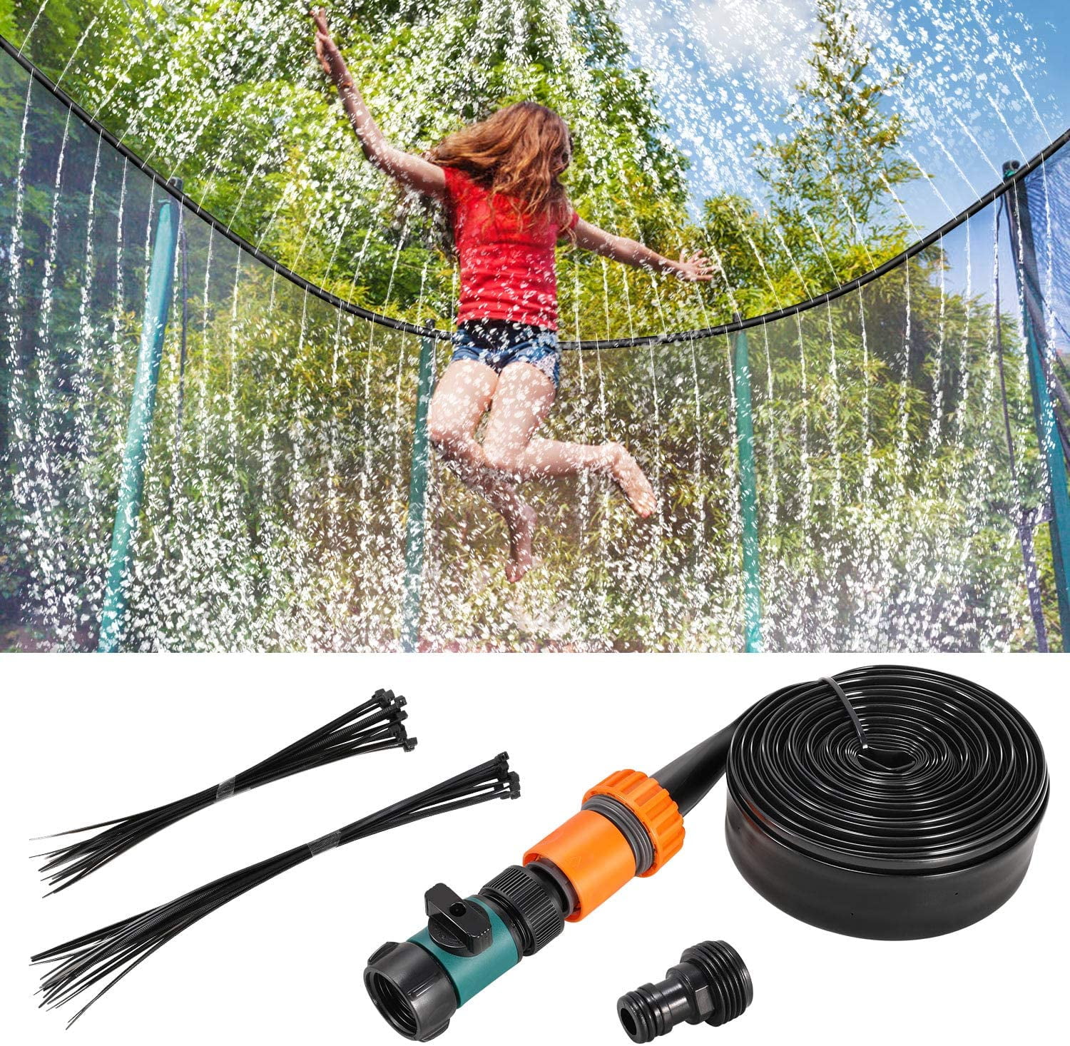 Water Sprinkler Pipe For Outdoor Waterpark Trampoline Kids Toy 39 Ft Spray Hose 