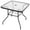 Transparent, variant on Nuu Garden 31 Inch Square Outdoor Table, Patio Table with Umbrella Hole, Patio Dining Table with Tempered Glass, Outdoor Dining Tables, Square Patio Table for Balcony, Backyard, Poolside, Black