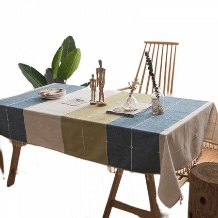 

Tablecloth Cotton Linen Rectangular Fashion Style Printed Washable Tablecloth Vintage Dinner Wedding Holiday Picnic Party Table Cloth Home Decoration(55inche)