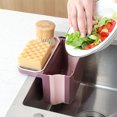 thumbnail image 3 of Qiaoxi Kitchen Sink Strainer Drain Rack Hanging Foldable Drainer Basket Soap Sponge Holder with Suction Cup, 3 of 8