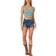 thumbnail image 2 of Allegra K Camiseta sin mangas de tirantes de rayas para mujer, color azul, talla XS, 2 of 5