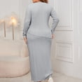 thumbnail image 4 of Kaemgyyd Maxi Dress for Women Plus Size Long Sleeve V Neck Slim Bodycon Dress Basic Stretch Fall Winter Casual Dresses, 4 of 4