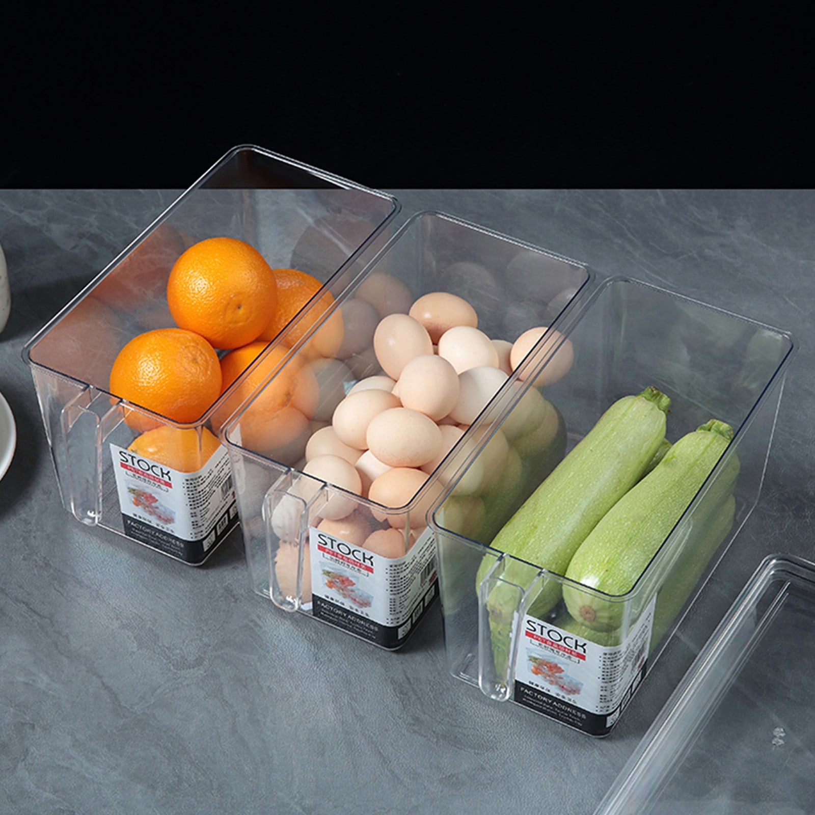 LYINGF Transparent Fruit Storage Containers for Fridge, Organizer Box Tray Keeps Produce, Bacon, Fruits, and Vegetables Fresh, Perfect for Refrigerator Organization and Reducing Food Waste