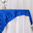 thumbnail image 3 of Efavormart 72"x72" Royal Blue Satin Stripe Square Table Overlay, Smooth Elegant Table Topper For Wedding Party Event Banquet, 3 of 10