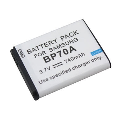 Battpit: Digital Camera Battery Replacement for Samsung EA-BP70A (740 mAh) BP-70A 3.7 Volt Li-ion Digital Camera Battery