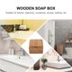 thumbnail image 2 of Bamboo Soap Dish Natural Wood Soap Box with Lid Bar Soap Tray Holder Storage, 2 of 3