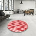 thumbnail image 3 of Ahgly Company Indoor Round Patterned Pastel Pink Area Rugs, 4' Round, 3 of 6