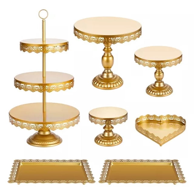 Piece Cake Stand Metal Dessert Table Cupcake Tray Cake Tray Display Tower Suitable for Wedding Party Birthday Anniversary Celebration