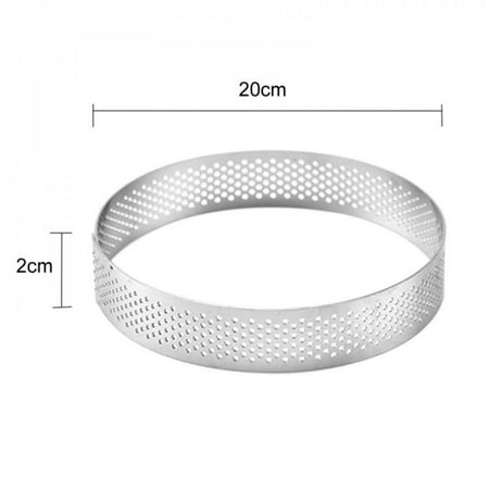 

Final Clear Out! Round Perforated Breathable Mousse Cake Ring Non-stick Stainless Steel Cake Ring Tool Fondant Cheese Decor Baking Pastry Tools