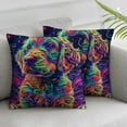 thumbnail image 3 of Ullo0ord 3D Painting Dog Throw Pillow Covers Set of 2 Cushion Case Pillow Covers Decorative Square Pillow Covers for Couch Sofa Bed 18x18in, 3 of 7