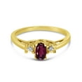 thumbnail image 5 of 10k Yellow Gold Oval Rhodolite Garnet And Diamond Ring, 5 of 5