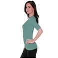 thumbnail image 3 of Emmalise Women's Slim Athletic Fit Neck Tshirt Half Sleeves Top (Dusty Stage, 1XL), 3 of 5