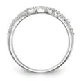 thumbnail image 2 of 14K White Gold Ring Band Wedding Diamond Round , Size 5, 2 of 7