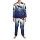 thumbnail image 3 of Fotbe Planets Stars And Galaxies Pijama de Hombre con Estampado de Manga Larga, Conjunto de 2 Piezas, Ropa de Dormir Suave y Cómoda con Bolsillos-X-Large, 3 of 7