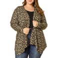 thumbnail image 1 of GRACE & GRANDEUR Cardigan Ouvert à l'Avant à Imprimés Léopard d'Halloween pour Femmes Grande Taille, 1 of 8