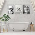thumbnail image 3 of Hieng Corgi dog canvas painting in bathroom funny dog ​​poster cute animal wall decor for restroom farmhouse or guest bathroom playful pet artwork, 3 of 6