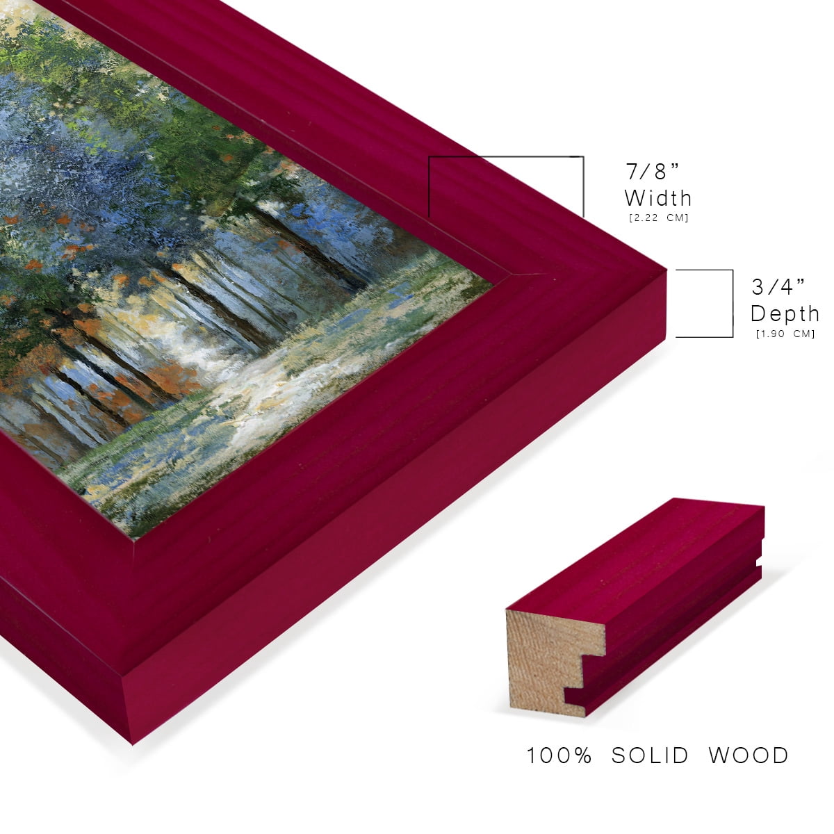 Afternoon Light -Framed Print w/glass-Cherry Red