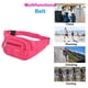 thumbnail image 5 of Riñonera deportiva de lona para hombre y mujer, informal, de un solo hombro, para exteriores, impermeable, color rosa, 5 of 5