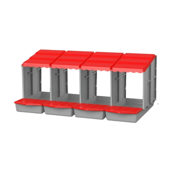 Caja para gallinas ponedoras, fácil de limpiar, caja nido para gallinas ponedoras de huevos para granjas domésticas avícolas rojo