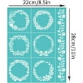 thumbnail image 3 of 2Pcs 8.6x11 Inch Flower Self-Adhesive Silk Screen Printing Stencil Garland Roses Silk Screen Stencil, 3 of 9
