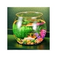 thumbnail image 2 of 1pc Round Plastic Transparent Fish Tank - Goldfish Tank Desktop Living Room Mini Aquarium Office View Tank Turtle Tank, 2 of 5