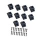 thumbnail image 4 of 10 piezas de zapatas de balaustre de hierro para base de barandilla de escalera, herrajes resistentes para barandilla de patio, oficina y barandilla. Agujero redondo de 163 mm, 4 of 8