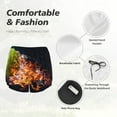thumbnail image 4 of Daiia Tennis Ball In Fire1 Pattern Women's 2 in 1 Running Shorts - Lightweight Athletic Workout Gym Yoga Shorts Liner with Phone Pockets-Medium, 4 of 7