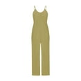 thumbnail image 4 of RKSTN Jumpsuits for Women 2024 V Neck Sleeveless Jumpsuits Spaghetti Straps Solid Color Loose Plus Size Long Pants Rompers with Pockets, 4 of 4