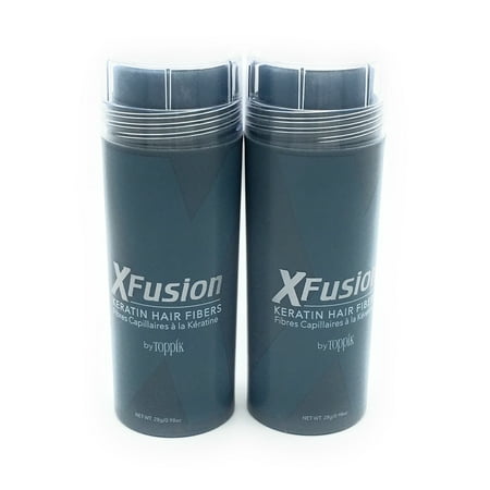 XFusion Genuine Keratin Hair Fibers Drak Brown .97oz 2 pack