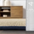 thumbnail image 2 of nuLOOM Meena Faux Seagrass Bordered Indoor/Outdoor Area Rug, 4' x 6', Meena Navy, 2 of 8