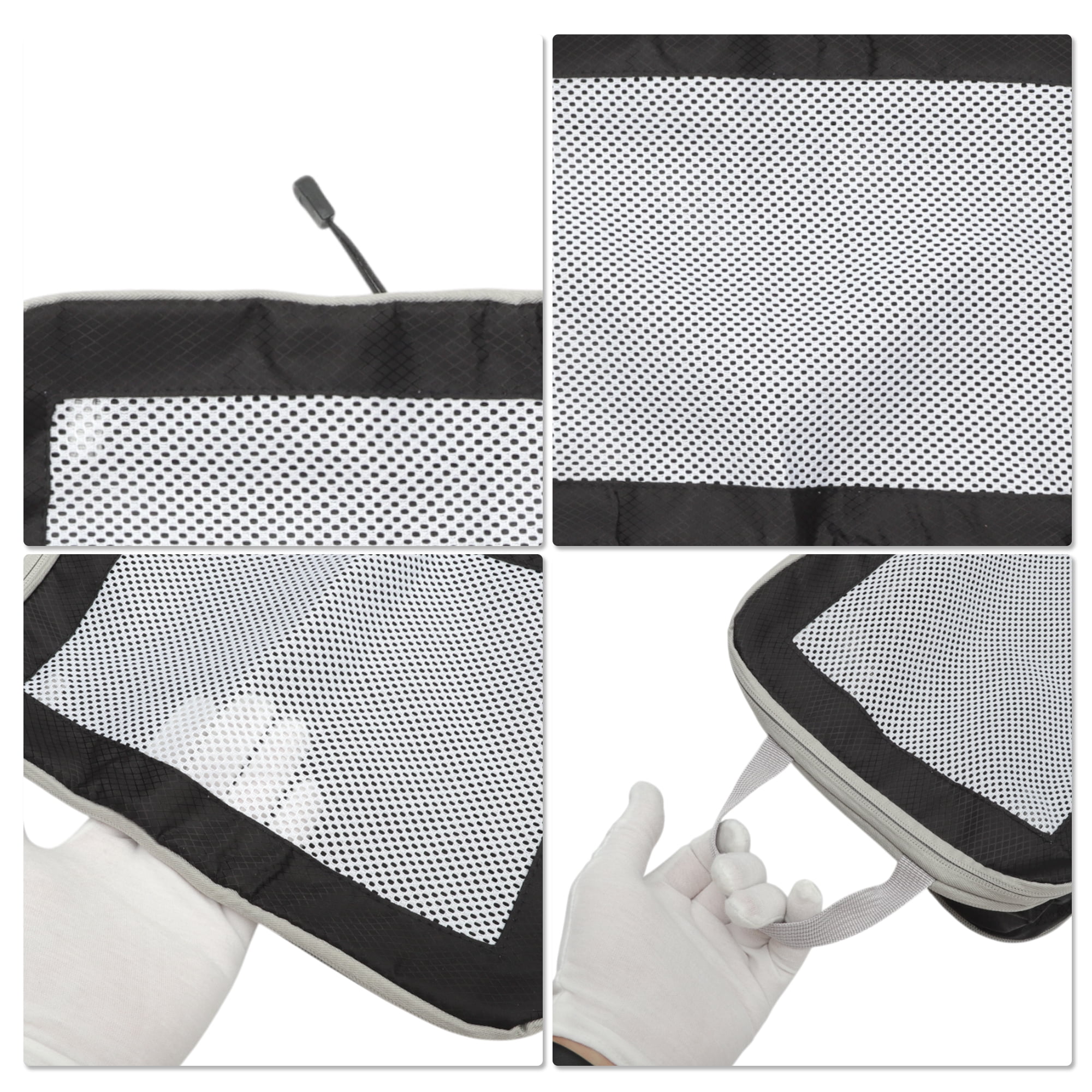 Unique Bargains Durable Mesh Packing Cube 1 Piece Black 11.81"x4.72"x14.96"