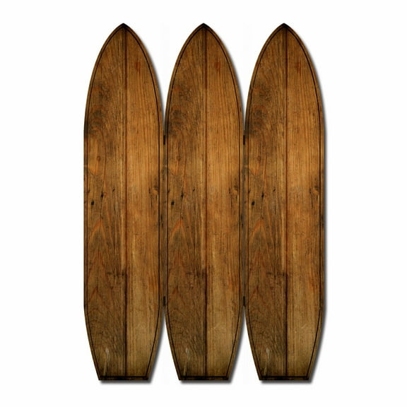 47" x 1" x 71" Brown Wood Coastal Surfboard  Screen