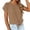 Brown, variant on Women's Summer Causal Short Sleeve Blouse Round Neck Crop Top T-Shir Cute Womens Tops