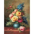 thumbnail image 2 of Yves, Jacques 26x32 Gold Ornate Wood Framed with Double Matting Museum Art Print Titled - Classic Bouquet I, 2 of 4