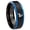 Black And Blue Step Edge, variant on Deer Dome Gold Plated Tungsten Men Ring 10MM