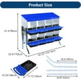 thumbnail image 4 of M optimized Chicken Nesting Box with 8 Compartments & Bracket Legs, Roll Away Laying Boxes for Hens, Lid Cover for Chicken Coop, 4 of 6