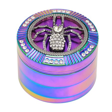 

Eyicmarn 4 Layers Smoke Grinder Portable Round Diamond Spider/ Frog Manual Grinder (Purple)