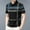 A0456-Black, variant on POTETI Short Sleeve Mens Polo Shirt Casual Collared Shirts Work Striped Loose Tops