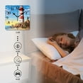 thumbnail image 4 of Square Wall Clock,Lighthouse On The Beach With Seagulls In The Sky,Silent Non-Ticking Wall Clock Decor for Home Office Kitchen Living Room Bedroom(12inch), 4 of 4