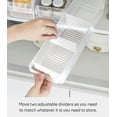 thumbnail image 4 of Yamazaki Home Refrigerator Organizer Bin - Three Styles, White, ABS Plastic, All-Purpose, Handle, Divider, No Assembly, 4 of 7