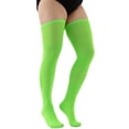 thumbnail image 1 of Oversized Striped Over Knee Socks Plus Size Thigh High Socks XXXXL Bright green Plus size, 1 of 6