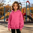 thumbnail image 2 of akafmk Girls Hoodie Sweatshirts Oversized Long Sleeve Sweatshirt with Kangaroo Pocket Casual Pullover Hooded Tops Solid Color Versatile Fall Clothes, Size 11-12 Years, 2 of 7