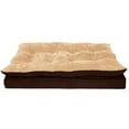thumbnail image 5 of FurHaven Pet Products Minky Faux Fur & Suede Pillow-Top Orthopedic Pet Bed for Dogs & Cats - French Roast, Large, 5 of 13