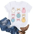 thumbnail image 4 of QUNYINEY Casual Womens Shirts Easter Crew Neck Pullover Short Sleeve Tops Loose Funny Womens Tops, 4 of 4