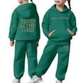 thumbnail image 2 of FASHOFT Girls Sweatsuit Faith God Religious Christian Hoodie and Sweatpant Fall Girls' Clothing Set 2 Piece Spring Outfits Tracksuit Dark Green, 2 of 7