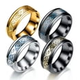 thumbnail image 3 of HOOUN Women Men Stainless Steel Silver/Gold Rings Wedding Band Jewelry Gift Size 6-12-11-#5, 3 of 8